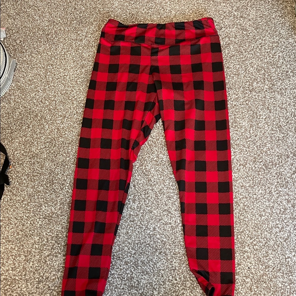 Plaid Pattern Kids Leggings